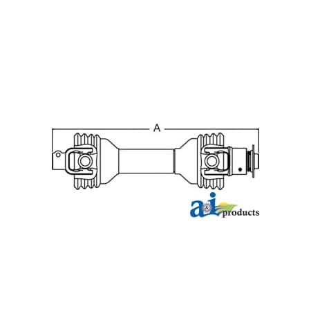 A & I Products Driveline; W/ Overrunning Clutch 38.5" x6.5" x6.5" A-CS62917